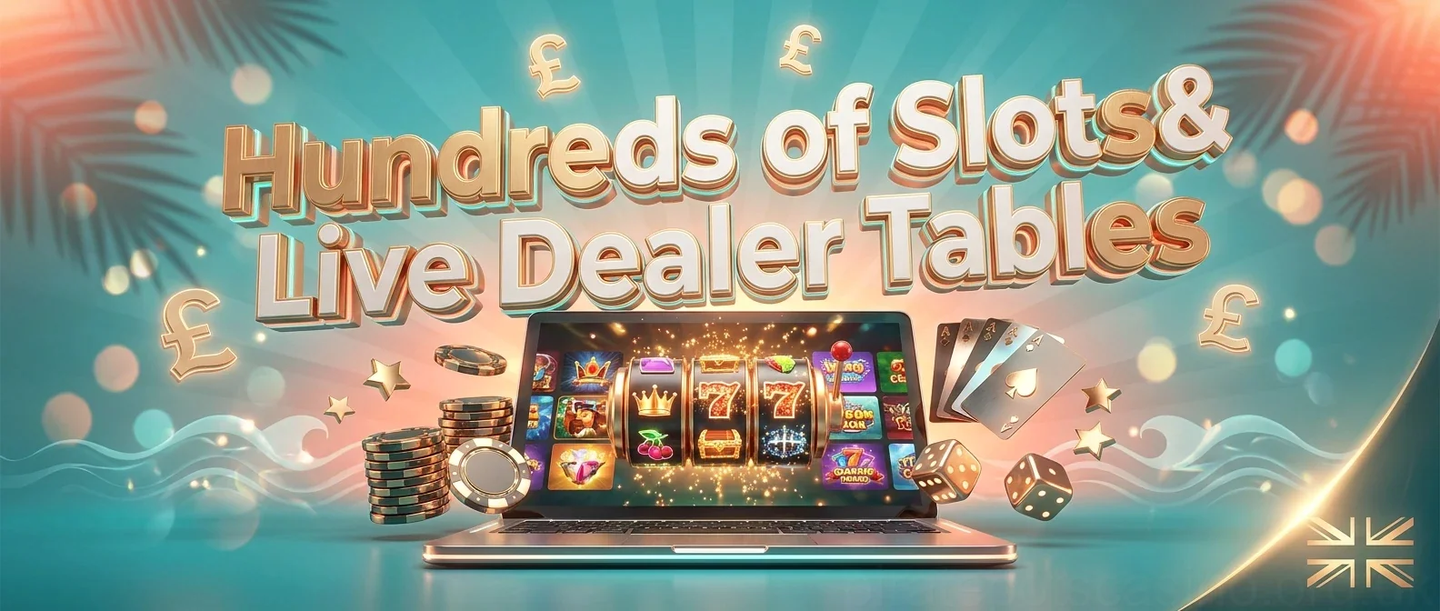 Hundreds of Slots& Live Dealer Tables